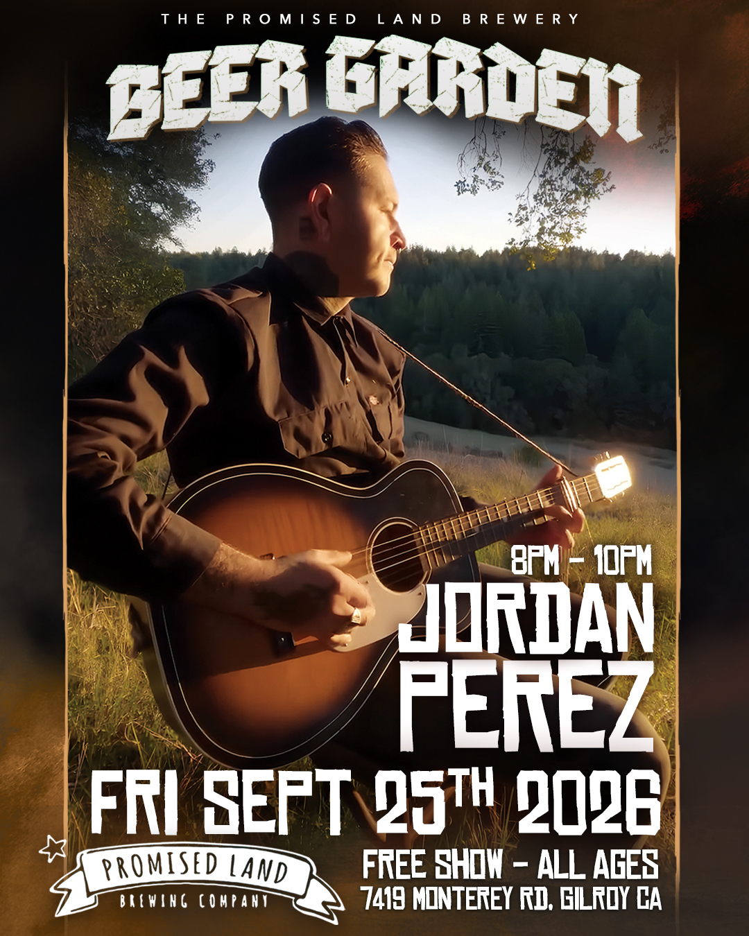 Jordan Perez Band - Live in Gilroy Friday Sept 25th 2026 Jordan Perez Band - Live in Gilroy Friday Sept 25th 2026